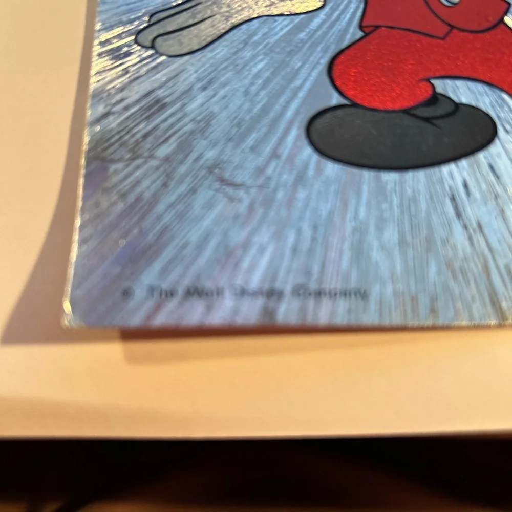 Mickey Mouse Silver and Red Vintage Podtcard
